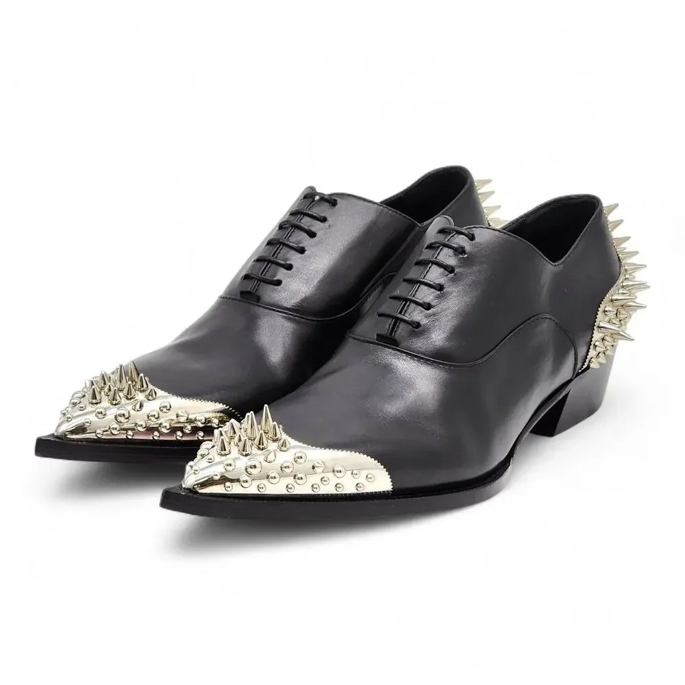Christian Louboutin Cheliviss Meteor Leather Oxford Shoes EU 40.5 US 7.5 - $2695